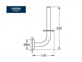 MEDIDAS PORTARROLLOS VERTICAL ESSENTIALS GROHE